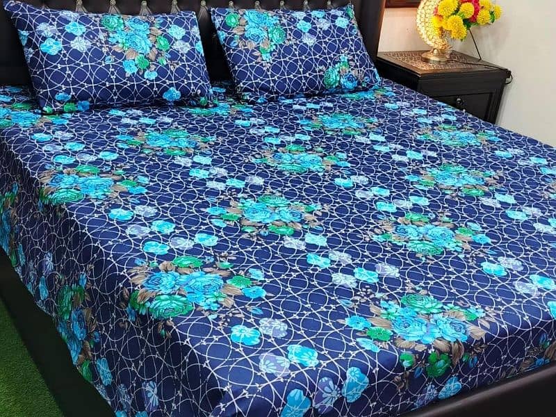 Multicolor Printed Bed sheets, 3pc 7