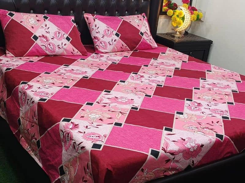 Multicolor Printed Bed sheets, 3pc 11