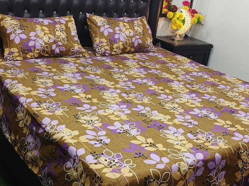 Multicolor Printed Bed sheets, 3pc 12