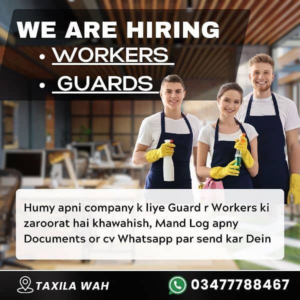 staff required. . . worker plus guard 0