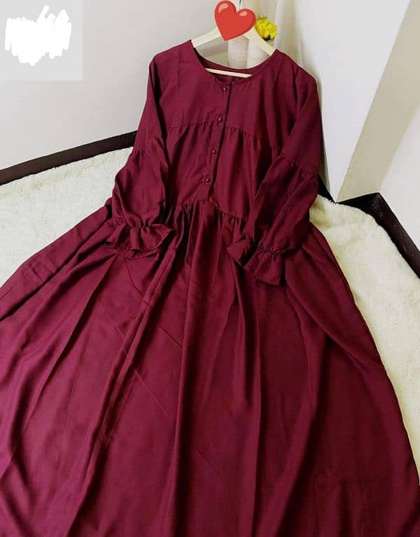 Maroon Beautiful Abaya 1