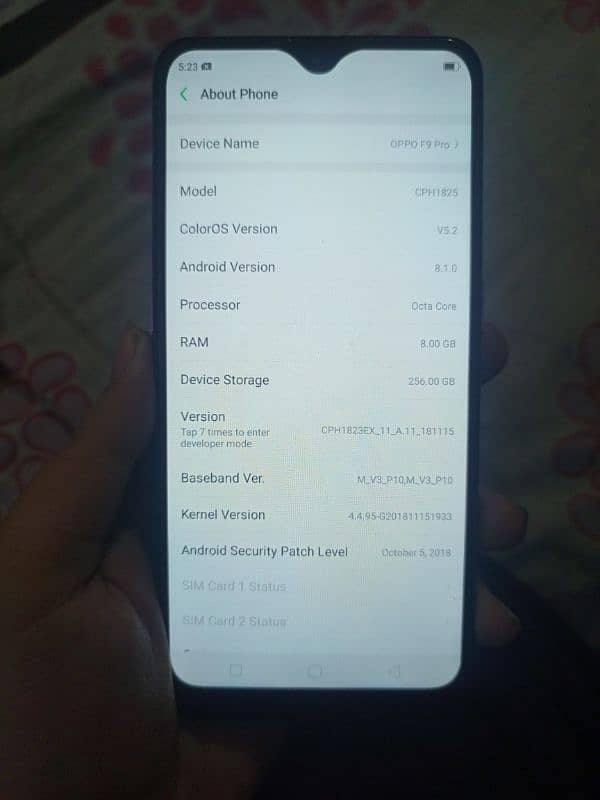 oppo f9 pro 8gb 256gb pta approve 1