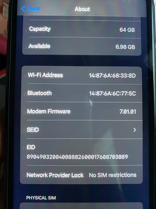 iPhone XR not pta 64 go 7