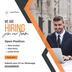 We are hiring for Data Entry Work