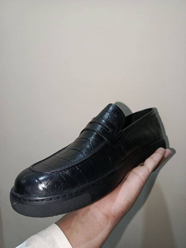 Logo leather loafers 3