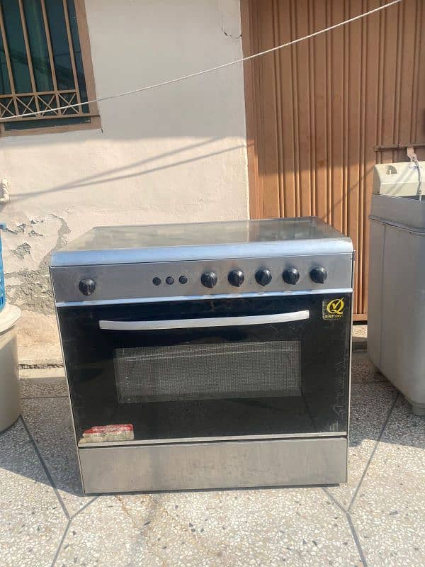 "4 Burner Gas Stove with Oven – Achhi Condition, Behtareen Price!" 1