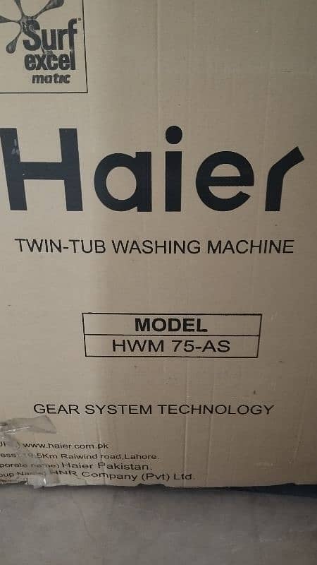 Haier Washing Machine HWM 75-AS | Haier Dryer 1