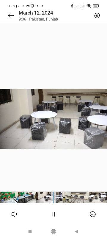 leather stools. long stools and office table for sale condition 9/10. 1