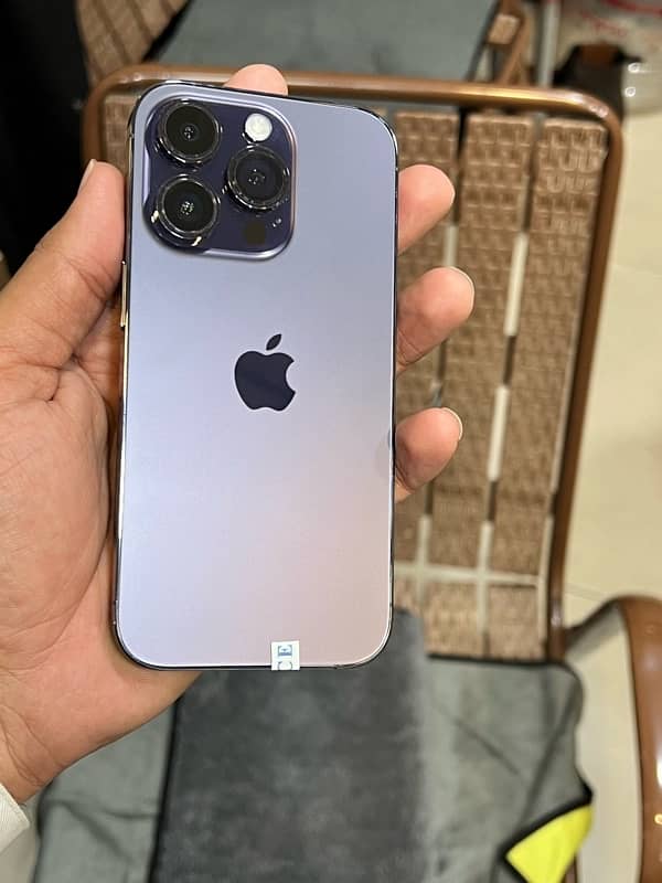 iPhone 14 Pro 128gb deep purple non pta JV water pack 91% only set 5