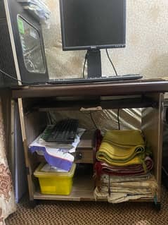 Computer with Pc and all accessories for sale with computer table