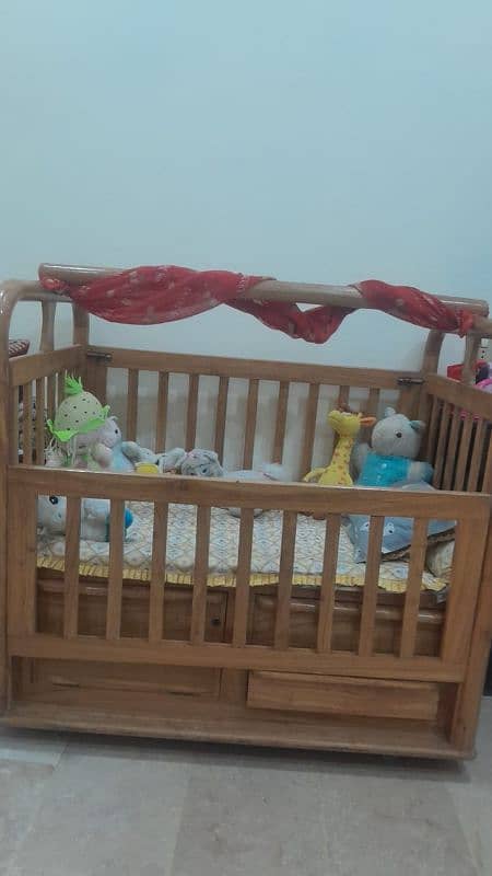 Wooden Baby Crib Wooden Kot 1