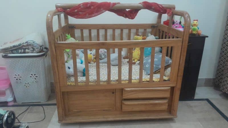 Wooden Baby Crib Wooden Kot 2