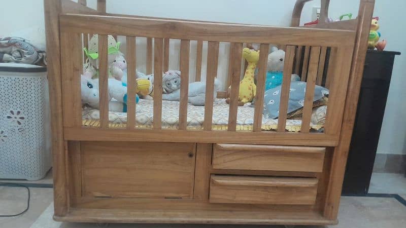 Wooden Baby Crib Wooden Kot 4