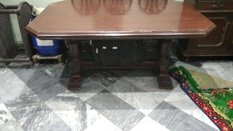 Pure Wood Dining Table With 6 Chair For Sale 0