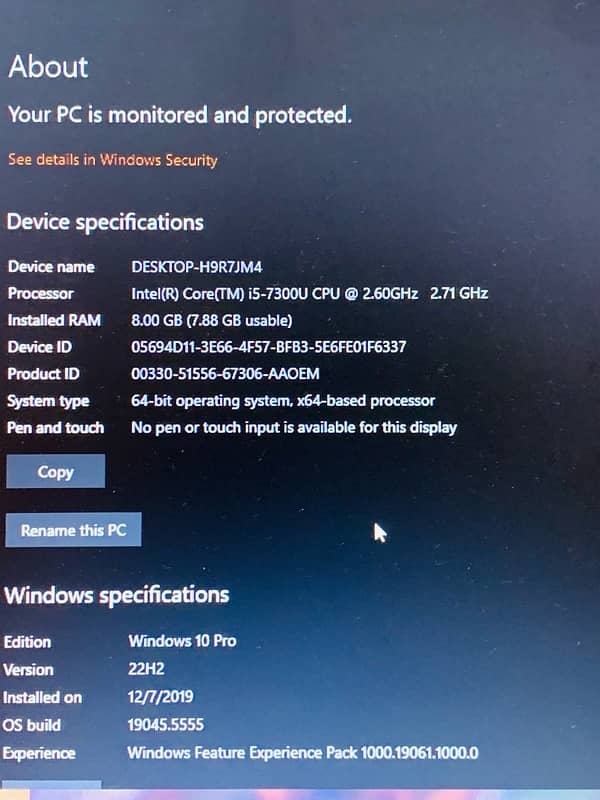 Lenovo x280 i57th gen 6