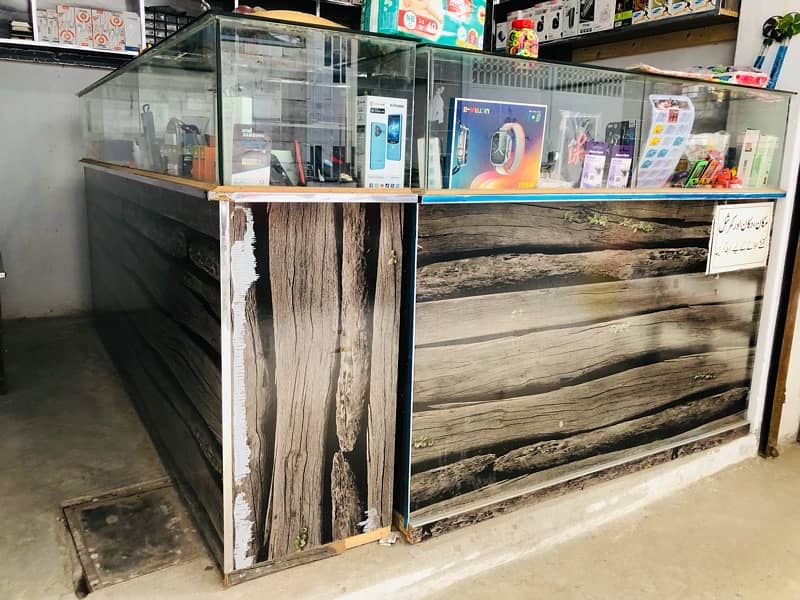 Mobile Shop Counter and Wall hanging cabinets for sale 0