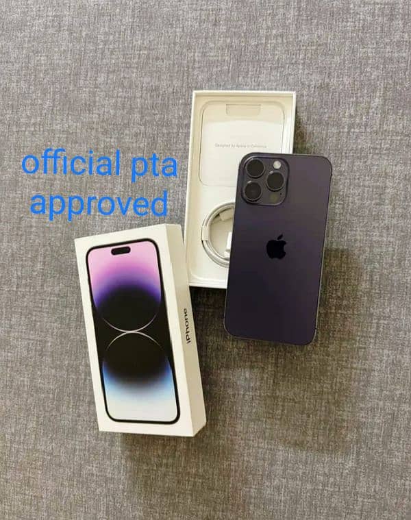 apple iPhone 14 pro max pta approved official 10 by 10  with full box 0