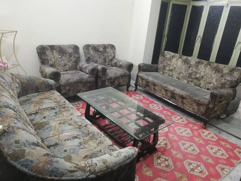 "Elegant & Comfortable Sofa Set – Great Condition & Best Price!" 1