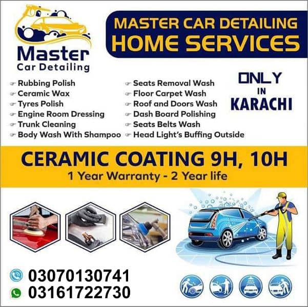 car interior cleaning door steps Karachi 03070130741 0