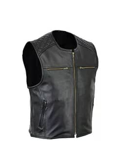 Mens leather vest