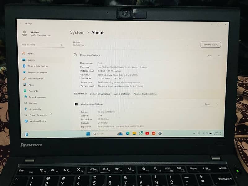 lenovo Thinkpad i7 4