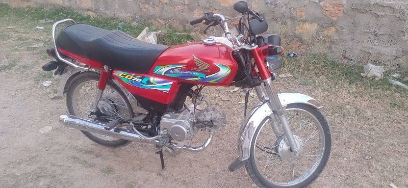 Honda CD 70   total 7500 Chalay howa ha bike 1