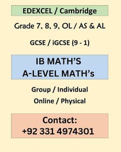 IB maths physics HL & SL