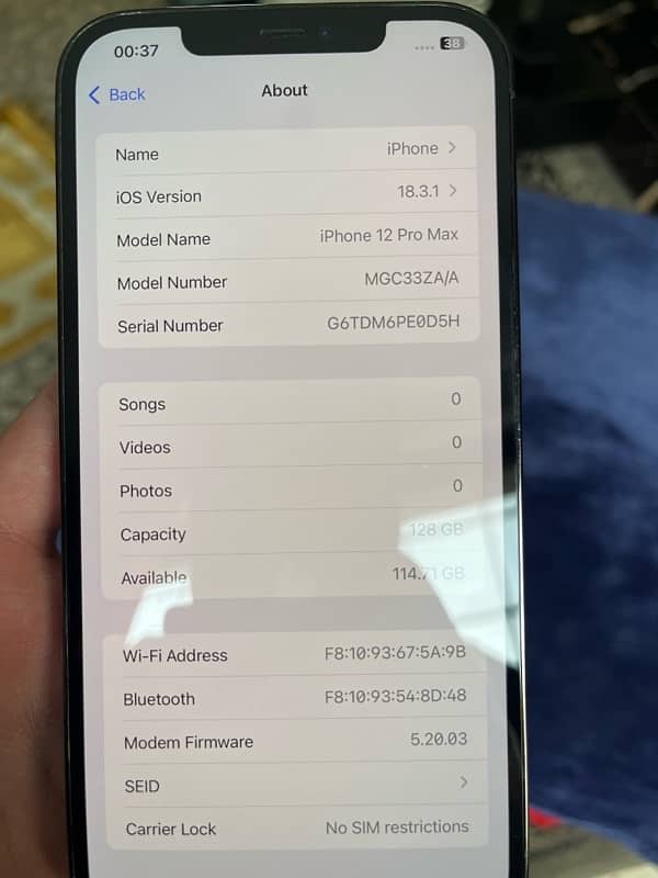 Iphone 12 pro max Physical Dual 7