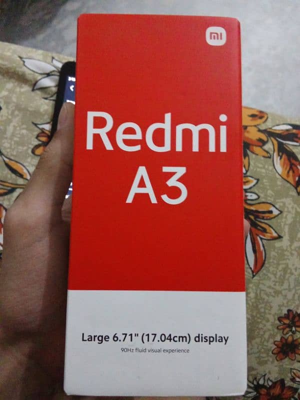 redmi a3 mid night black 4gb ram 128gb rom open but like new 1