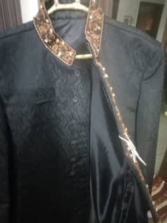 Dulha Sherwani black color