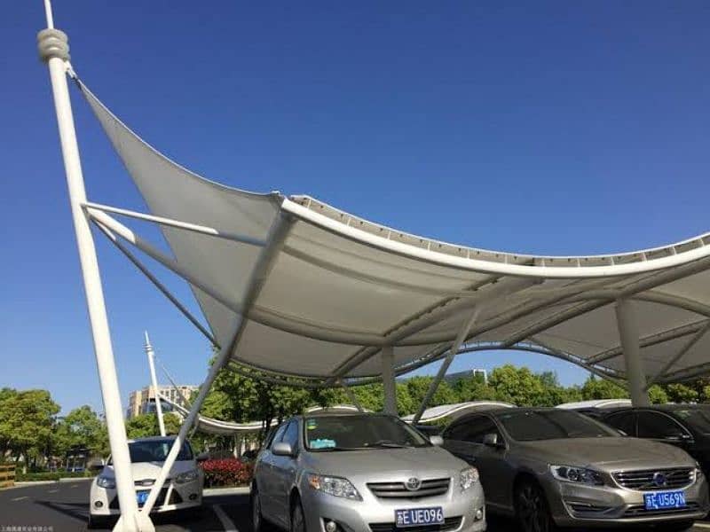 New design car parking shade | Canopy shade | Porch garage|Pvc Tensile 4