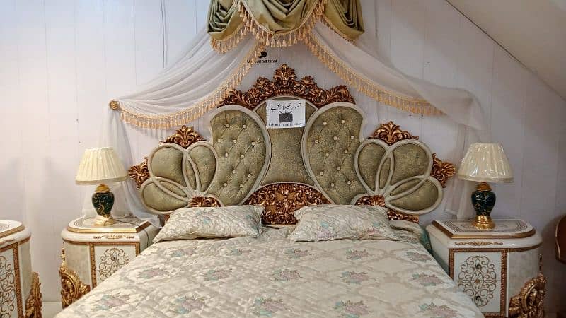 Double bed/king size bed/dressing table/bed set/wooden bed/furniture 0