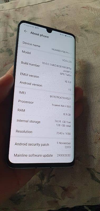 Huawei P30 pro 8gb 128gb non pta 10.10 condition only phone 2