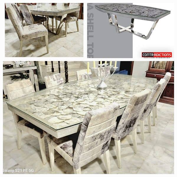 8 Seater Imported Dining Table & Buffet table Set 3