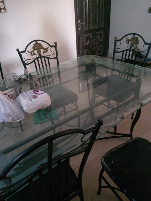 6 seater dining table set with 6 chairs 1