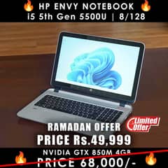 HP ENVY NoteBook | 5th Gen Core i7 | 8GB DDR3 RAM | 128GB SSD