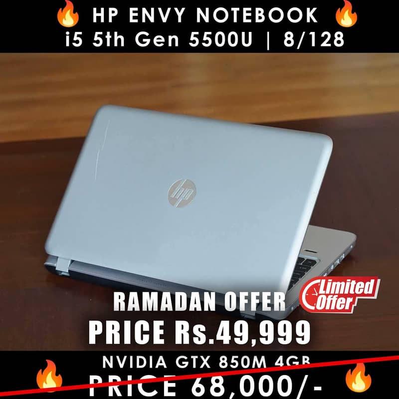 HP ENVY NoteBook | 5th Gen Core i7 | 8GB DDR3 RAM | 128GB SSD 2