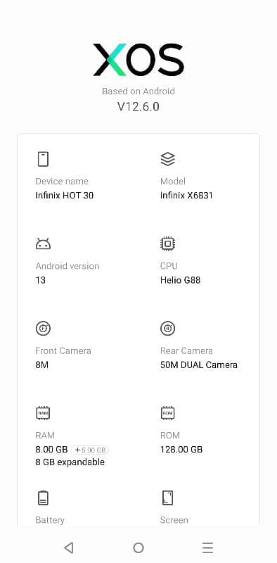 Infinix HOT 30 8/128 1