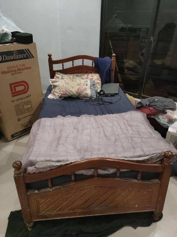 wooden single bed for sale. 4