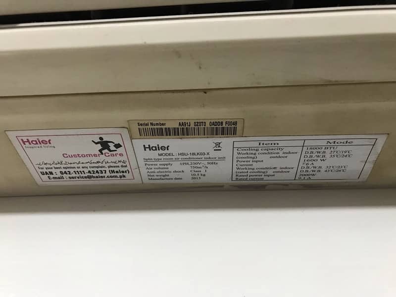 Haier 1.5 ton AC - Original 2