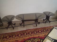 Glass Center Table Set for Sale