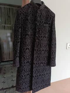 black colour sherwani