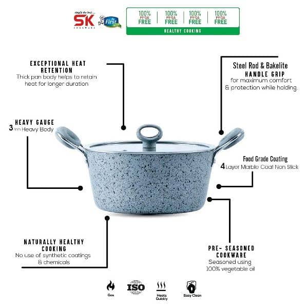 Durable Almunium cooking pot 6Litre 3