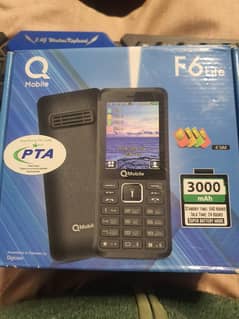 QMobile F6 Lite 4 sim PTA Approved Box Charger 10/10 3000mah battery