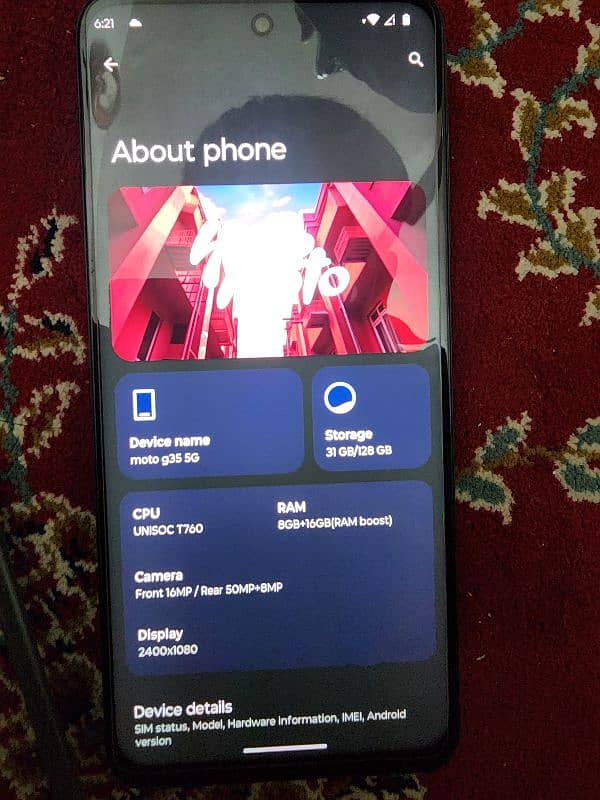 Motorola g35 5G non pta 6