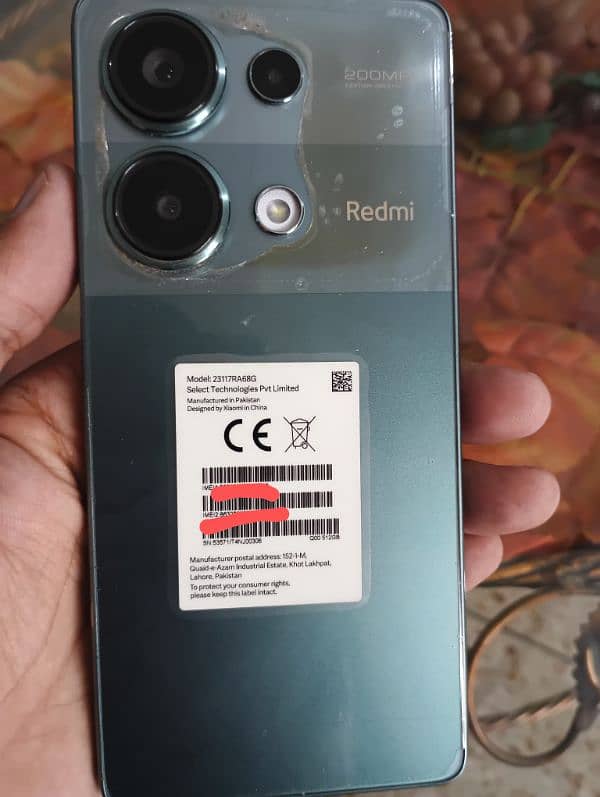 Redmi note 13 pro 12gb and 512 gb with box and 67watt charger 6