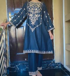 Eid Collection cotton two piece good quality stuff embroidery work