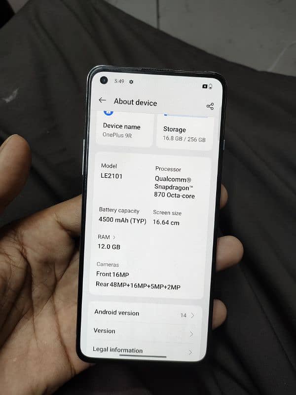 one plus 9R 12Gb 256Gb 3