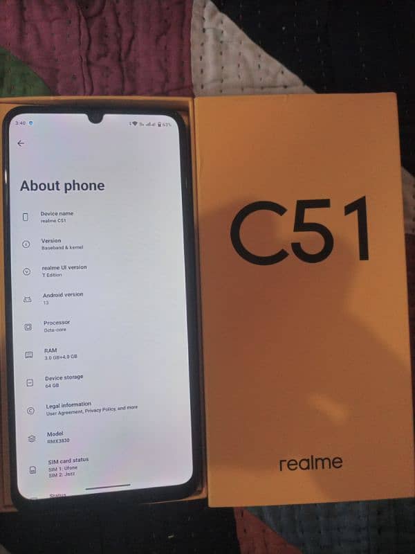 Realme C51 [ Only 4 Months Used ] [ Ladies Hand Used ] 1