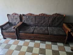 wooden Jhula + Sofa set + 3 table